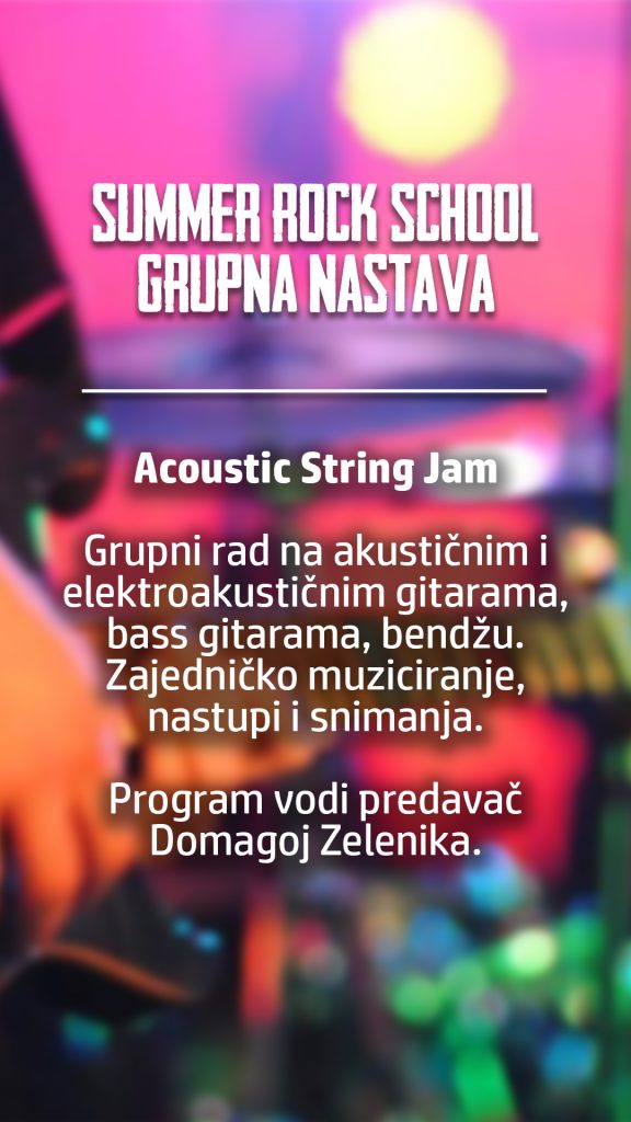 summer rock school acoustic string jam