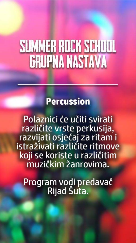 summer rock school grupna percussion